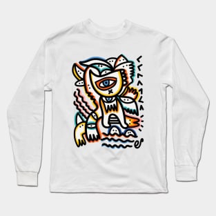 Aztec Graffiti Doodle Spirit Long Sleeve T-Shirt